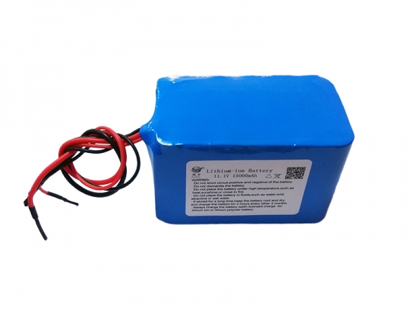 11.1V 13000mAh 18650 圆柱锂电池-四根导线